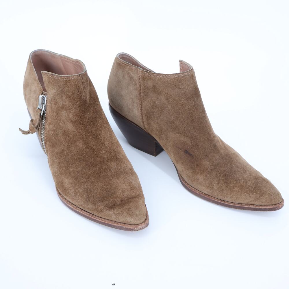SIGERSON MORRISON Suede Western Bootie Brown Pointed Toe Women's 40.5/US 10